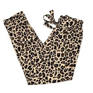 Almost Famous Leopard Print Lightweight Ankle Length Pants(Size Medium)